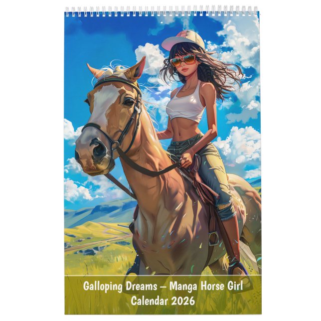Calendario Galloping Dreams – Manga Horse Girl Calendar 2026 (Tapa)