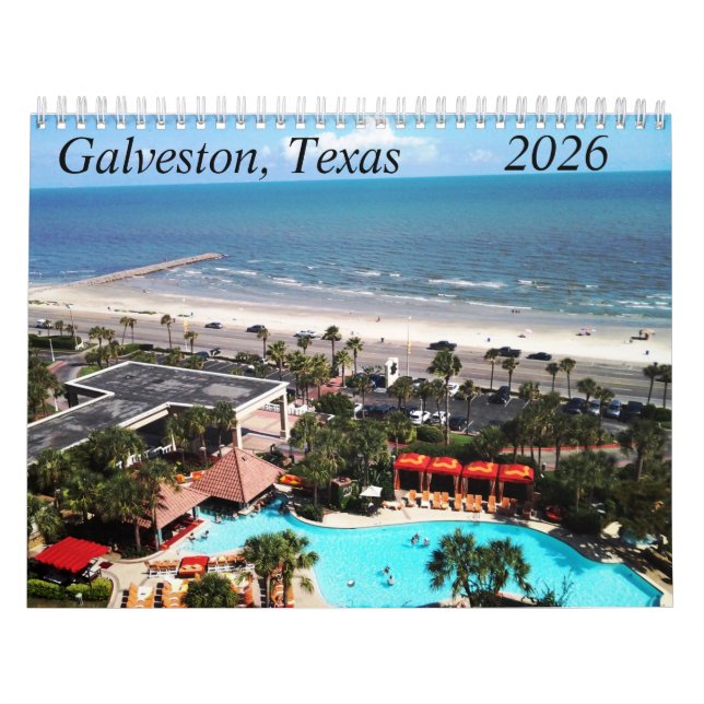 Calendario Galveston, Texas 2026 Calendar (Tapa)