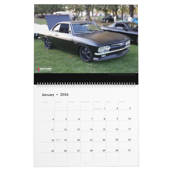 Calendario Ganadores grandes del foro de Corvair del (Jan 2026)