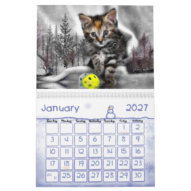 Calendario Gatitos sucios (Jan 2027)