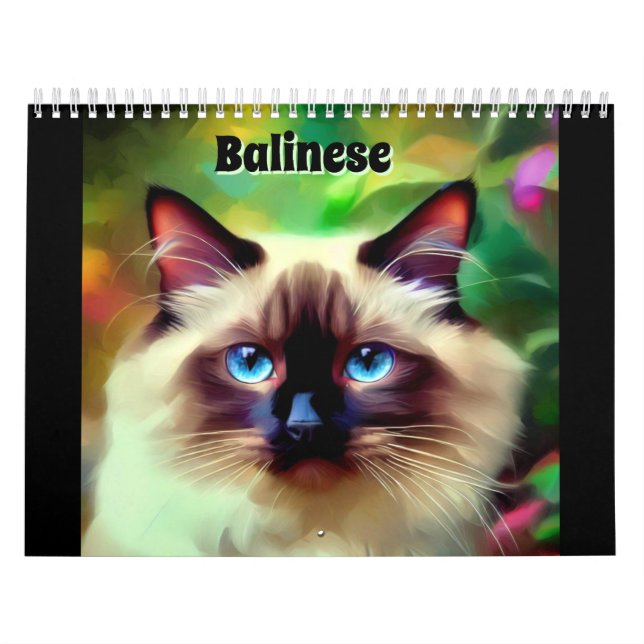 Calendario Gato balinés (Tapa)