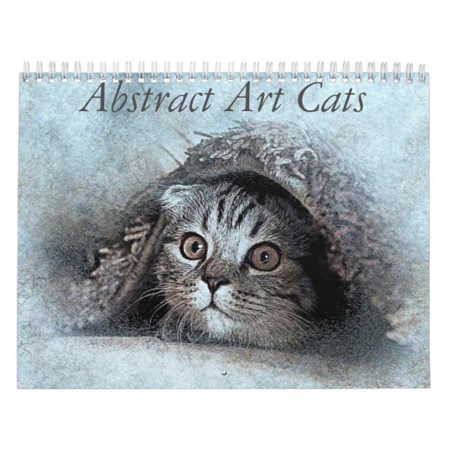 Calendario Gato de Arte Abstracto (Tapa)