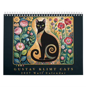 Calendario Gato Gustav Klimt Gato Elegante Art Nouveau 2027