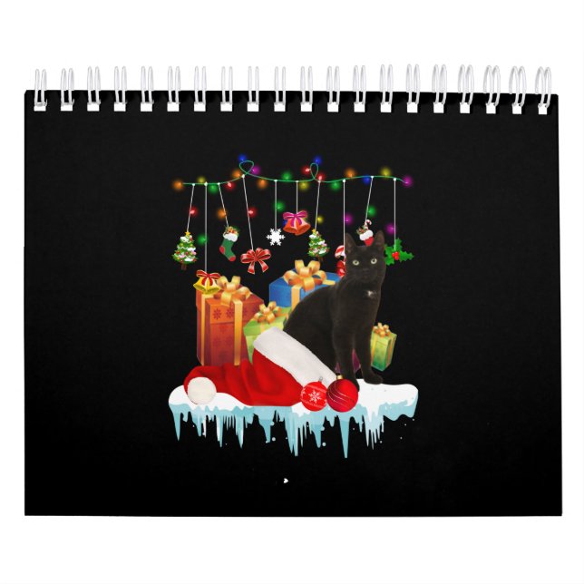 Calendario Gato Negro Presente De Mis Navidades (Tapa)