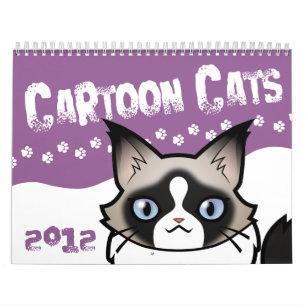 Calendario Gatos 2012 del dibujo animado (diseñe sus los