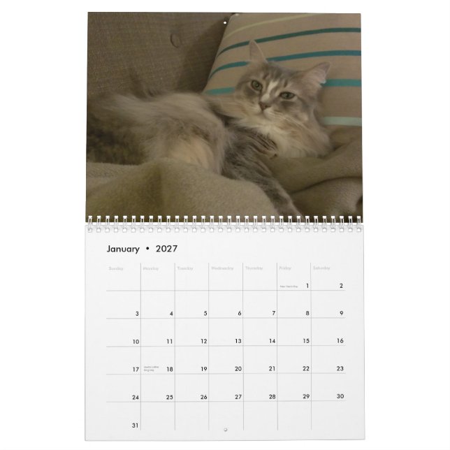 Calendario Gatos 2015 Marlowe, atisbadores y Gryphon (Jan 2027)