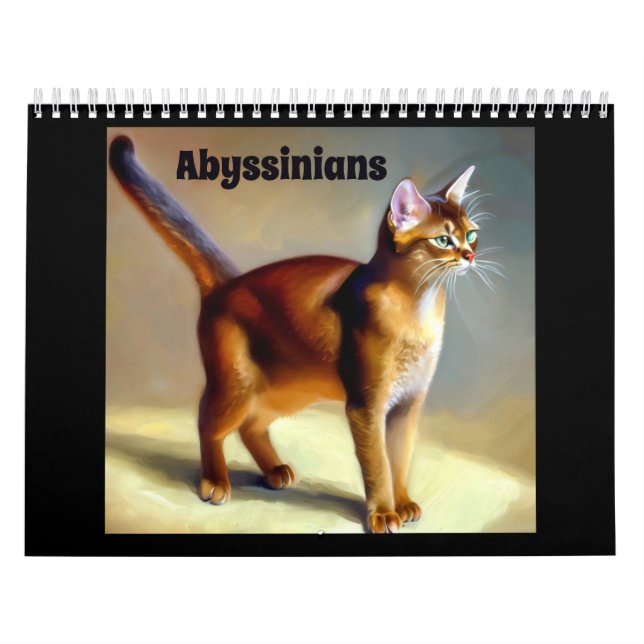 Calendario Gatos abisinos (Tapa)