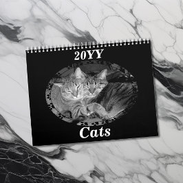 Calendario Gatos Blancos Y Negros