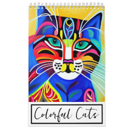 Calendario Gatos coloridos