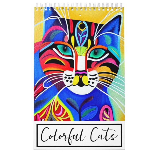 Calendario Gatos coloridos (Tapa)