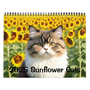 Calendario Gatos de girasol 2025