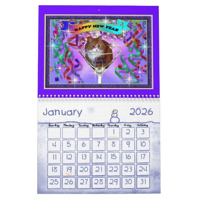 CALENDARIO GATOS DE SHERRIEY (Jan 2026)