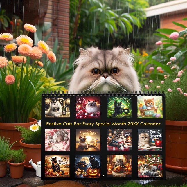 Calendario Gatos festivos por cada mes especial 20XX (Subido por el creador)