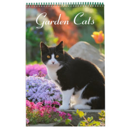 Calendario Gatos Jardín - tamaño mediano