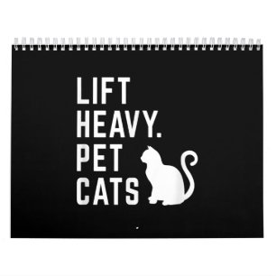 Calendario Gatos Mascotas pesados elevables - Divertido entre