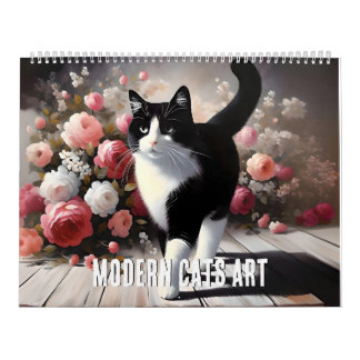 Calendario Gatos modernos en arte