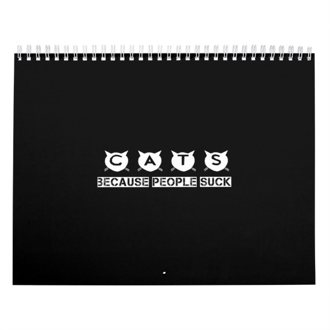 Calendario gatos porque la gente succiona (Tapa)