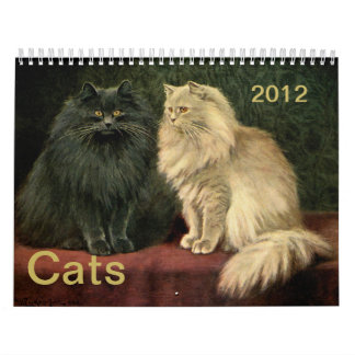 Calendario Gatos siameses persas 2012 de Tom del Tabby de los