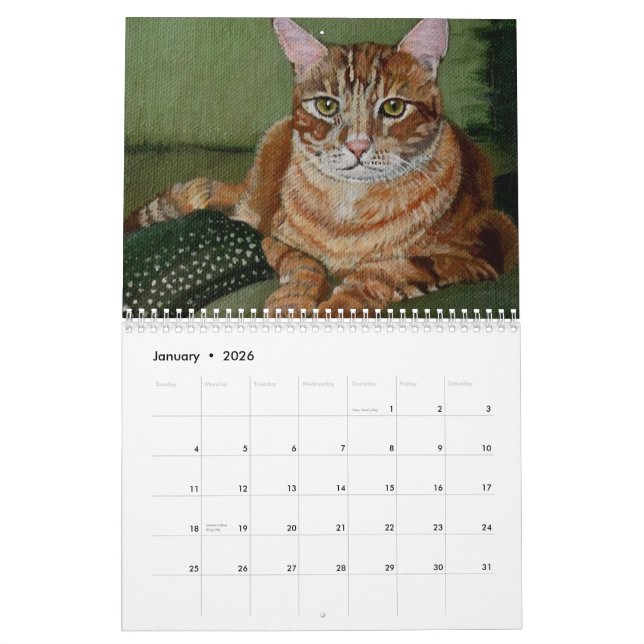Calendario Gatos y gatitos (Jan 2026)