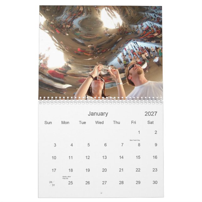 Calendario Gente y lugares de CHICAGO (Jan 2027)