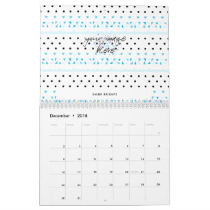 Calendario Geometría azul