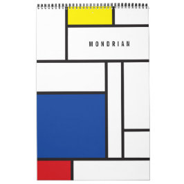 Calendario Geometría Minimalista mondrina De Stijl Arte Moder
