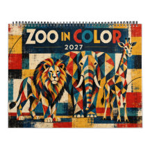 Geometría Salvaje 2027 – Arte Colorido de Animales