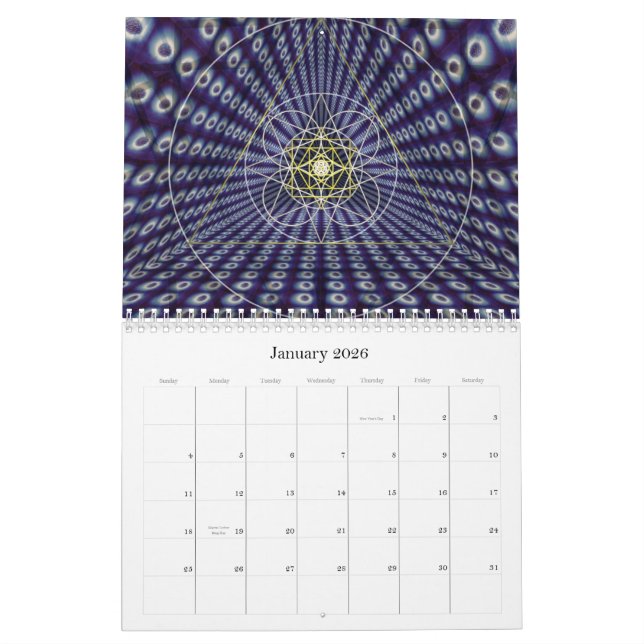 Calendario Geometrías de la Sistema Solar por Martineau (Jan 2026)