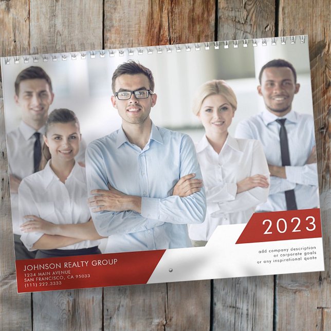 Calendario Geométrica moderna Añadir el nombre de la empresa  (Subido por el creador)