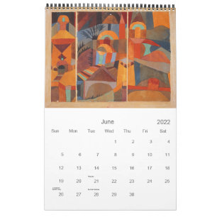 Calendario Geométrico abstracto de Paul Klee