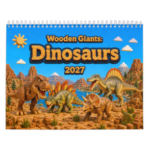 Calendario Gigantes de Madera: Dinosaurios 2027 Dinosaurio