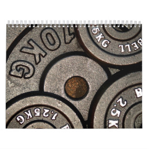 Calendario Gimnasio negro Pesa la aptitud