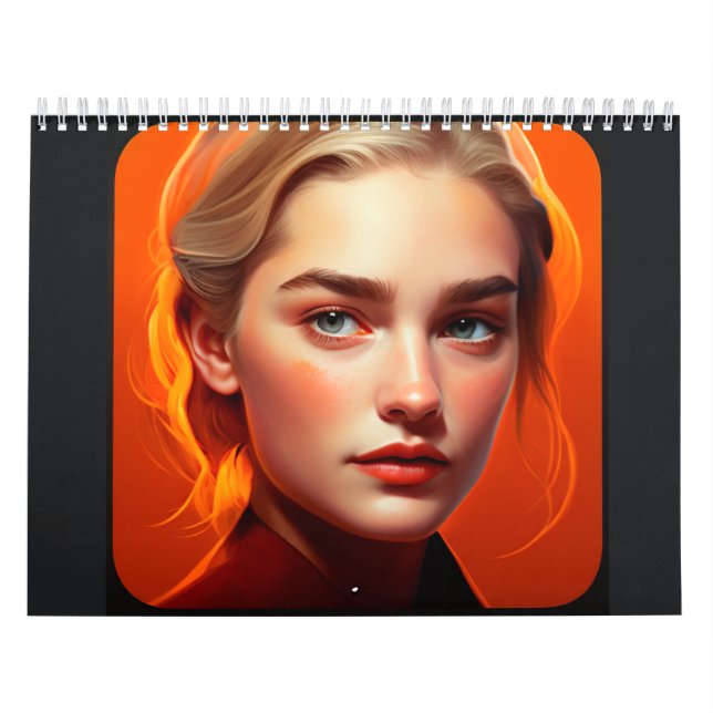Calendario Girl with blue eyes (Tapa)