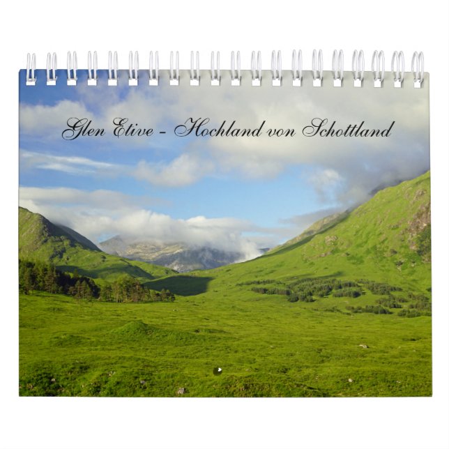 Calendario Glen Etive - Hochland von Schottland (Tapa)