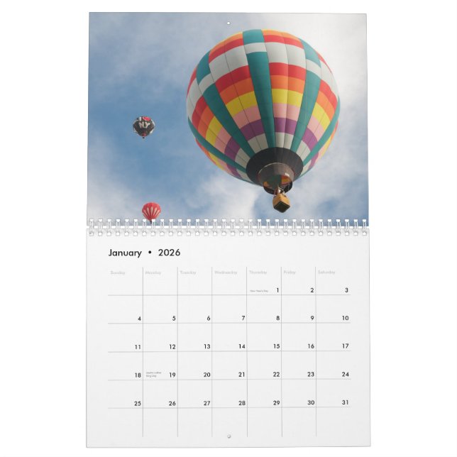 Calendario Globo durante todo el año (Jan 2026)