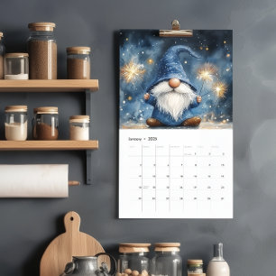 Calendario Gnomes Adorable 2026 Una Página