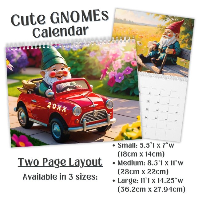 Calendario Gnomo lindo personalizado colorido brillante diver (Subido por el creador)