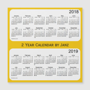 Calendario Gold de 2 años 2 2018-2019 de enero