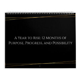 Calendario Golden Focus: Minimalist Inspirational 12-Calendar