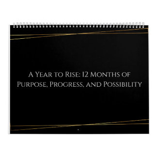 Calendario Golden Focus: Minimalist Inspirational 12-Calendar