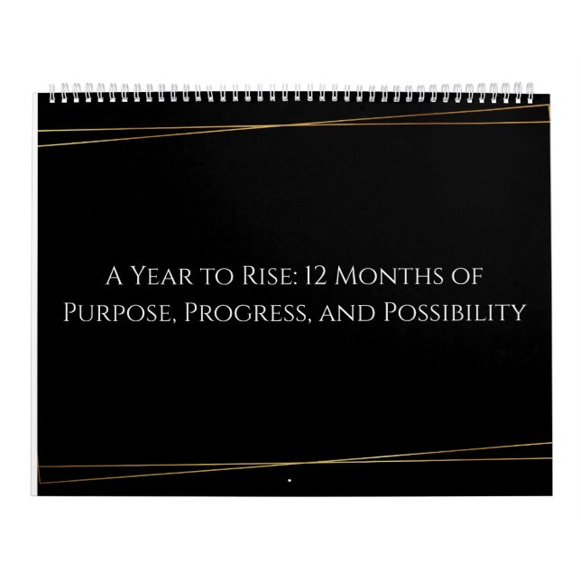 Calendario Golden Focus: Minimalist Inspirational 12-Calendar (Tapa)