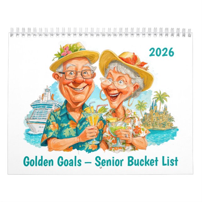 Calendario Golden Goals – 2026 Senior Bucket List Calendar (Tapa)