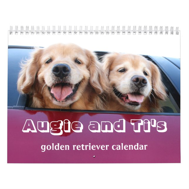Calendario Golden retriever 2017 de Augie y del Ti (Tapa)