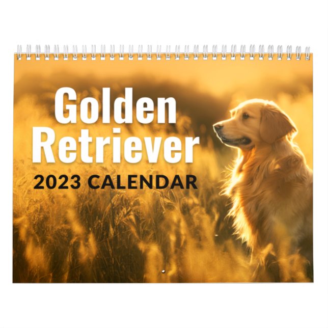 Calendario Golden Retriever 2023 Monthly Wall Calendar  (Tapa)