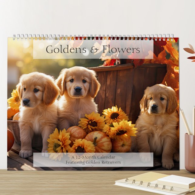 Calendario Golden Retrivers and Flowers Dog Lover (Subido por el creador)