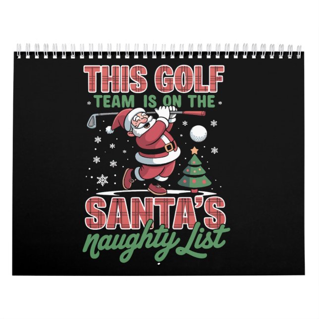 Calendario Golf Team Is On Santa's Naughty List Xmas Santa  (Tapa)