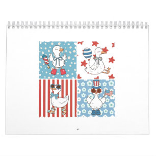 Calendario Goose American Flag Memorial Day 4 De Julio