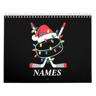 Calendario Gorra de Santa de Navidad con nombre personalizado