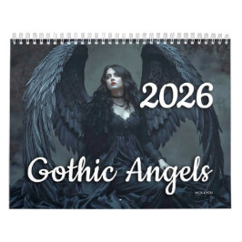Calendario Gothic Angels 2026 Calendar