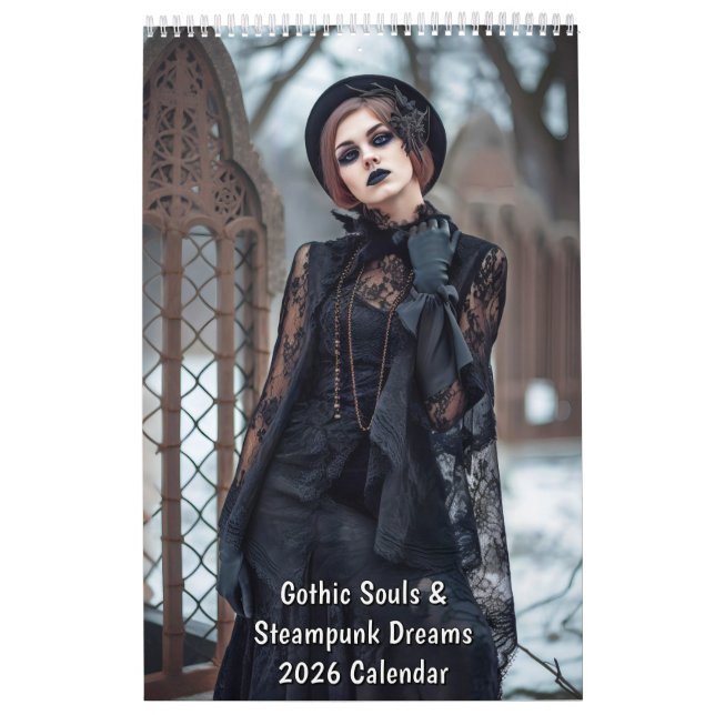 Calendario Gothic Souls & Steampunk Dreams – 2026 Calendar (Tapa)
